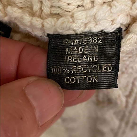 Vintage Womens Timberland Weathergear Made in Ireland Cable Sweater 100% Cotton - Picture 8 of 8